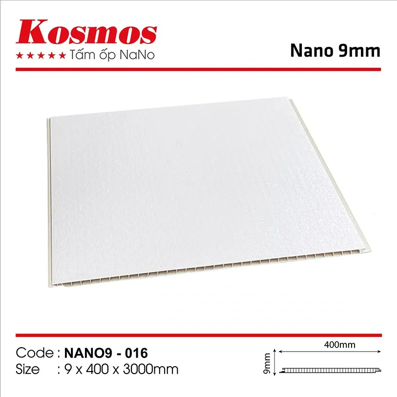 Tấm nhựa ốp tường PVC Nano NANO9-016 vân gỗ màu trung tính