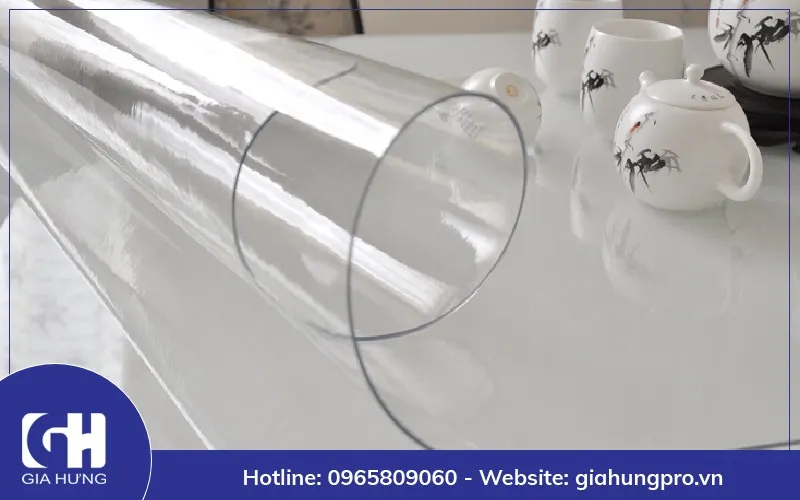 Tấm nhựa PVC 1mm trong suốt dùng làm vách ngăn và trải bàn
