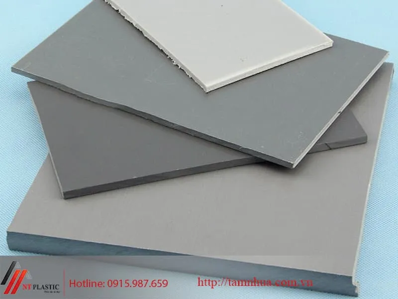 Tấm nhựa PVC đặc màu xám ứng dụng trong công nghiệp hóa chất