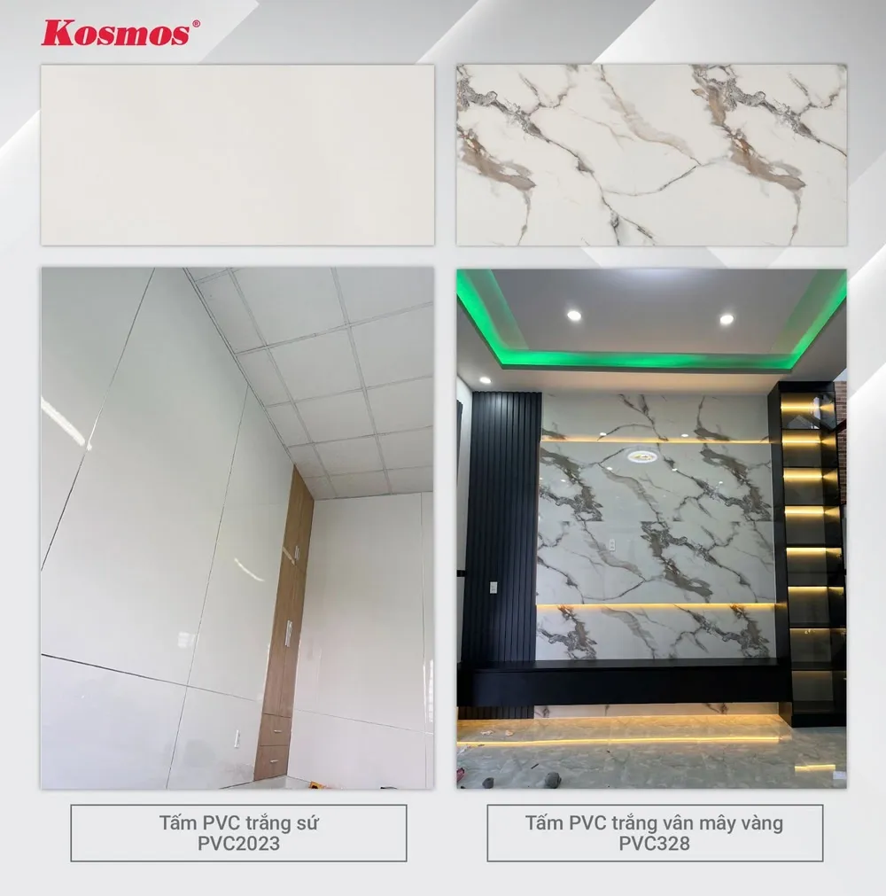 Tấm nhựa PVC giả đá sang trọng và hiện đại