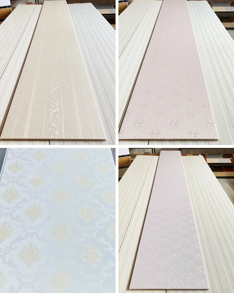 Tấm nhựa PVC hoa văn trắng in họa tiết hoa lan tây tinh tế
