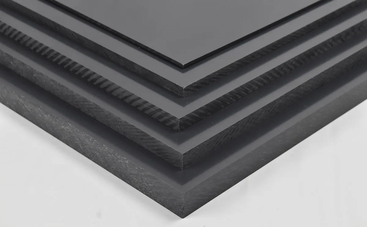 Tấm nhựa PVC kỹ thuật màu đen dùng trong các công trình chuyên dụng