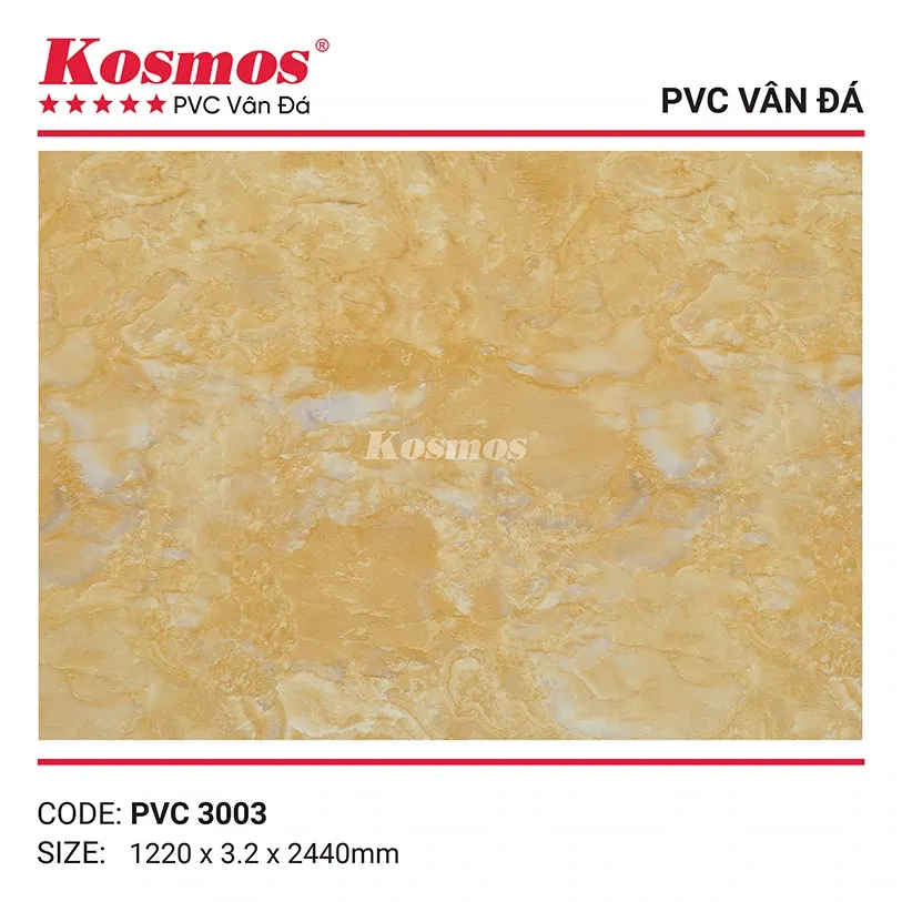 Tấm nhựa PVC vân đá 3.2mm mã PVC3003, chống trầy xước