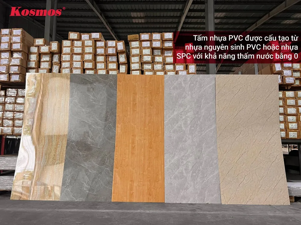 Tấm nhựa PVC vân đá có khả năng chống thấm và ẩm mốc hiệu quả