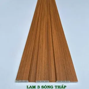 Tấm nhựa sóng ốp tường vân gỗ tự nhiên