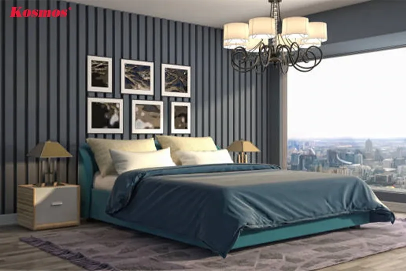 Tấm ốp lam sóng PVC giả xi măng, lựa chọn được ưa chuộng cho phòng ngủ