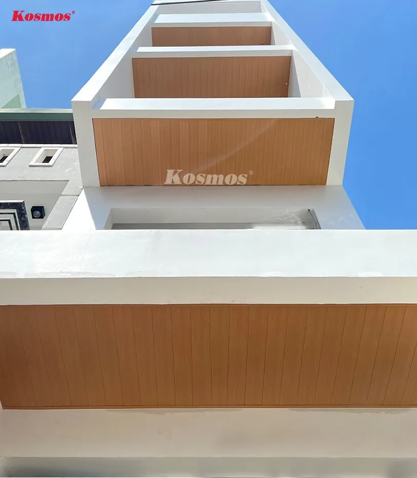 Tấm ốp Nano PVC NANOVIP125-007 vân gỗ ứng dụng trong nội thất