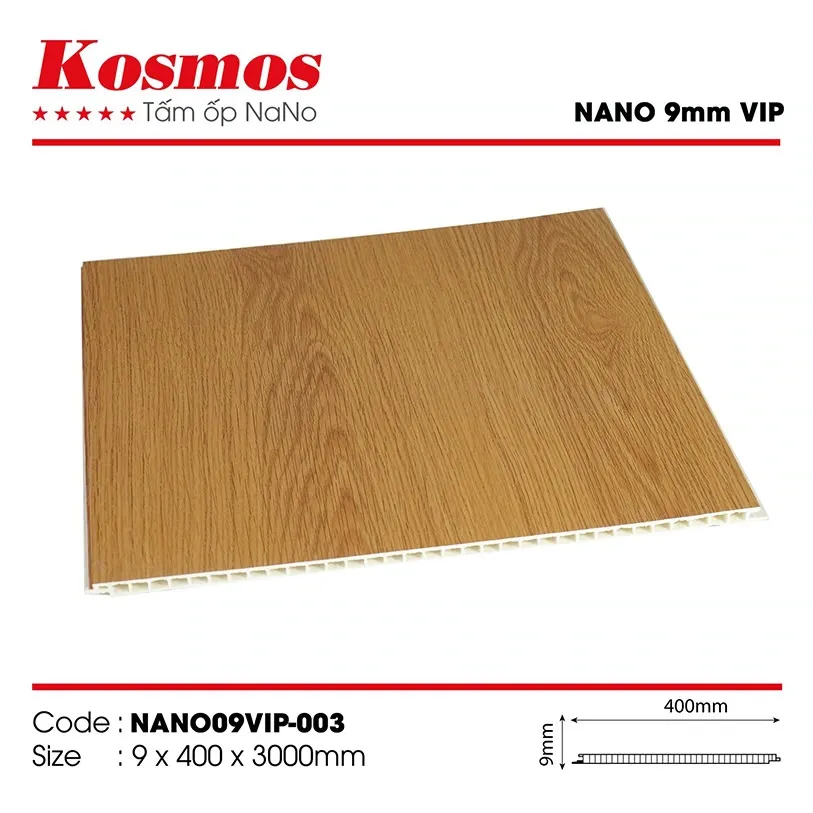 Tấm ốp nhựa PVC Nano dạng phẳng mỏng nhẹ, dễ thi công