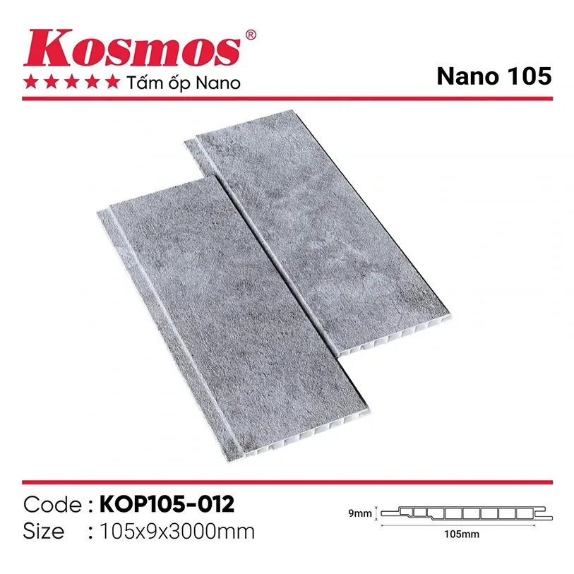 Tấm ốp PVC giả xi măng hiện đại mã KOP105-012