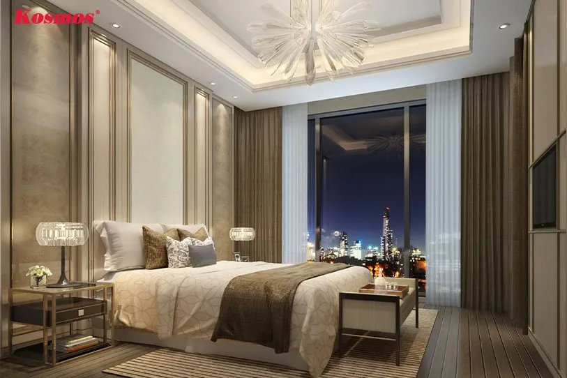 Tấm ốp PVC phòng ngủ có độ bền cao, không biến dạng hay cong vênh