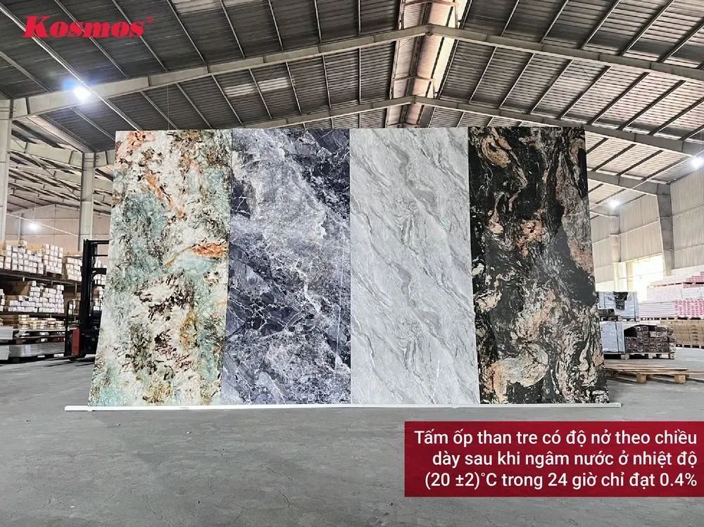 Tấm ốp than tre sở hữu khả năng chống thấm và chịu nước vượt trội