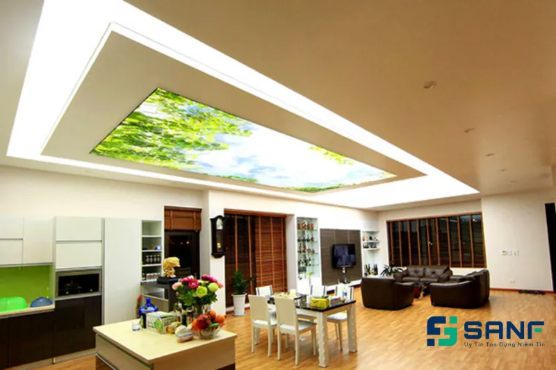 Tấm ốp trần 3D xuyên sáng với họa tiết chân thực
