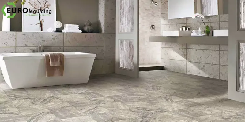Tấm ốp tường chống ẩm mốc giả bê tông mang phong cách hiện đại