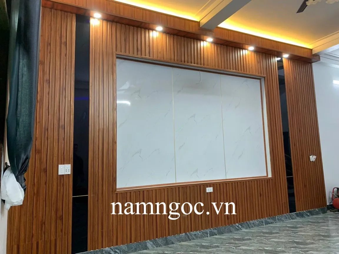Tấm ốp tường mica giả đá vân mây cho không gian hiện đại