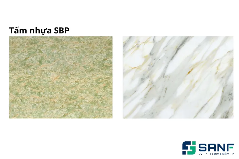 Tấm ốp tường nhựa vân đá cẩm thạch SBP với nhiều tùy chọn