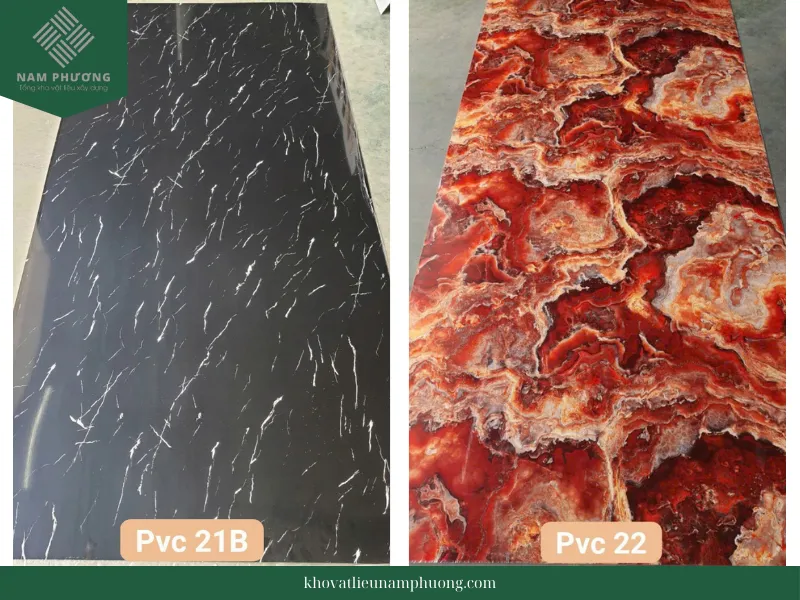 Tấm pvc vân đá 21B và 22, vật liệu trang trí nội thất