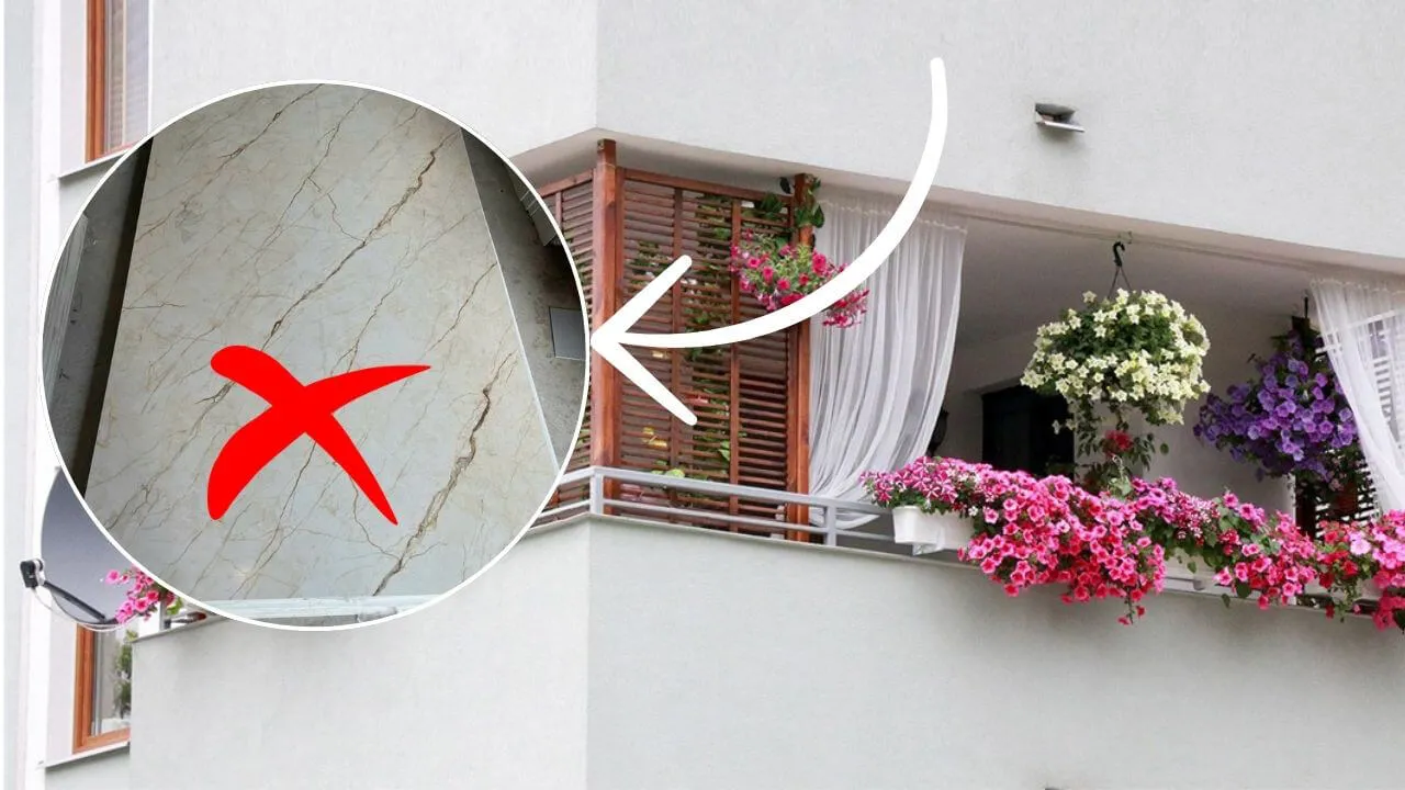 Tấm PVC vân đá bị phai màu dưới ánh nắng mặt trời