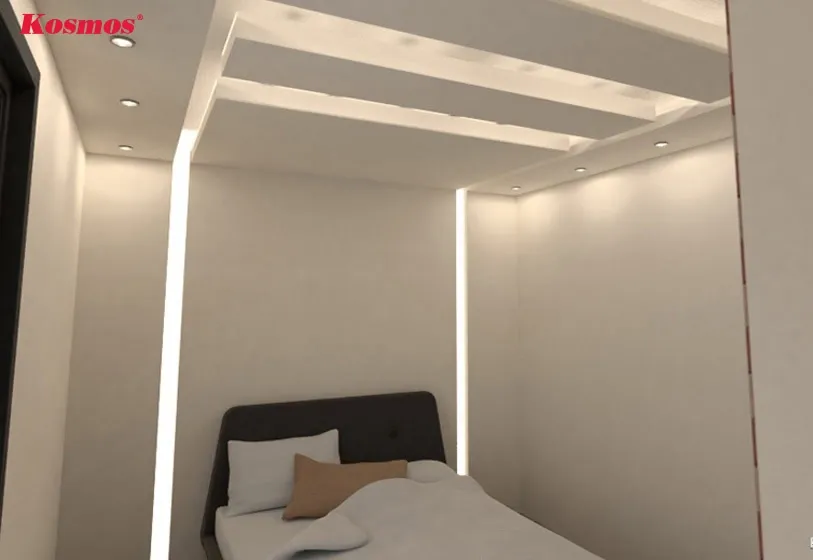 Tấm thạch cao ốp tường phòng ngủ