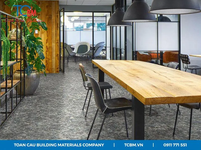 Tấm trải sàn nhựa PVC cao cấp ứng dụng cho không gian văn phòng, tăng tính thẩm mỹ