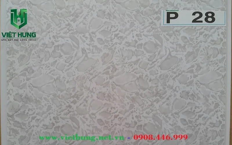 Tấm trần nhựa dài bản 25cm P28