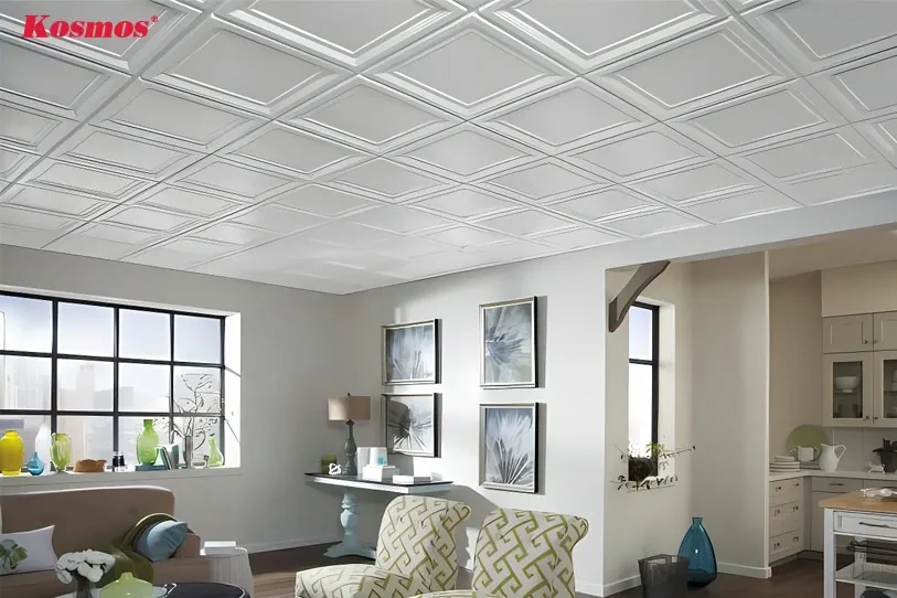 Tấm trần nhựa thả 60x60 trang trí nội thất hiện đại