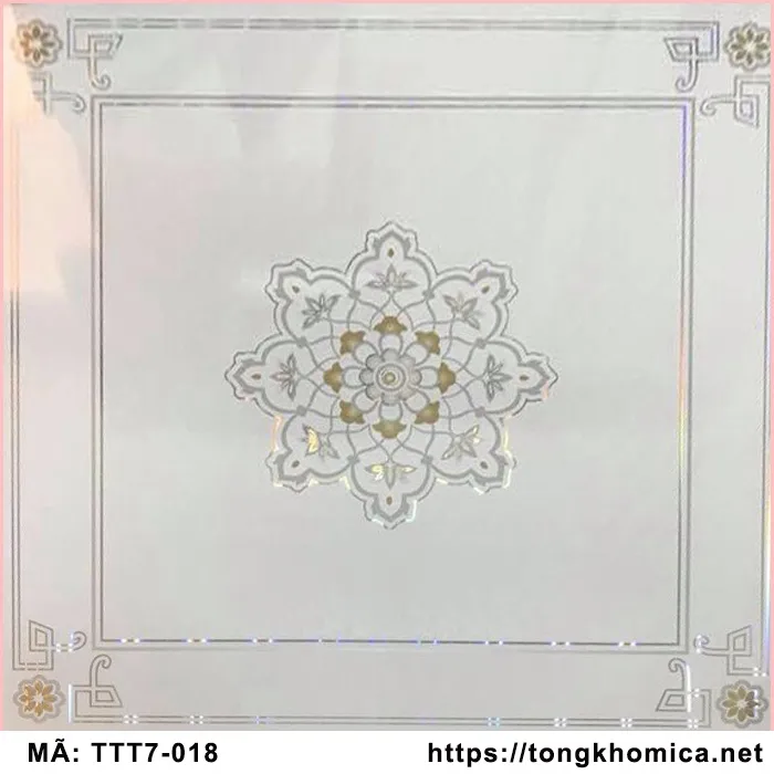 Tấm trần thả nhựa PVC họa tiết vân nhũ
