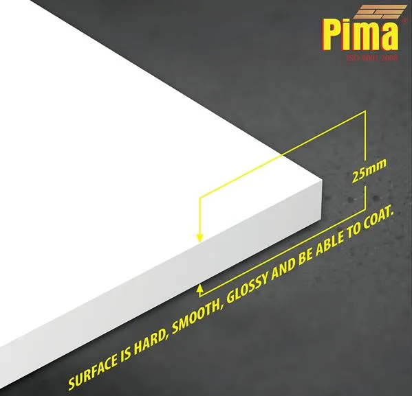 Tấm ván nhựa Pima PVC Foam màu trắng sữa dày 25mm