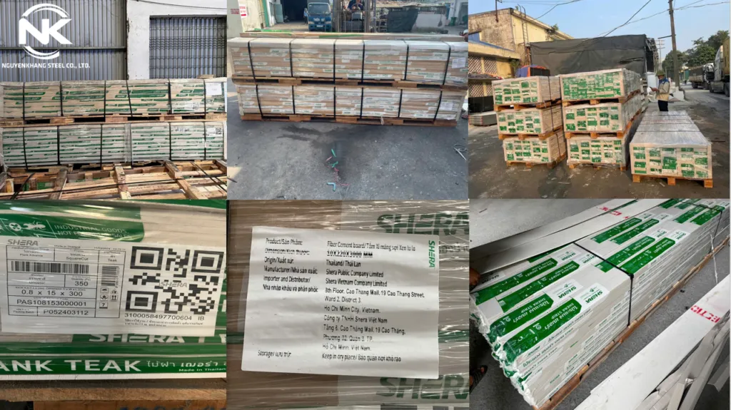 Tấm xi măng giả gỗ ốp tường