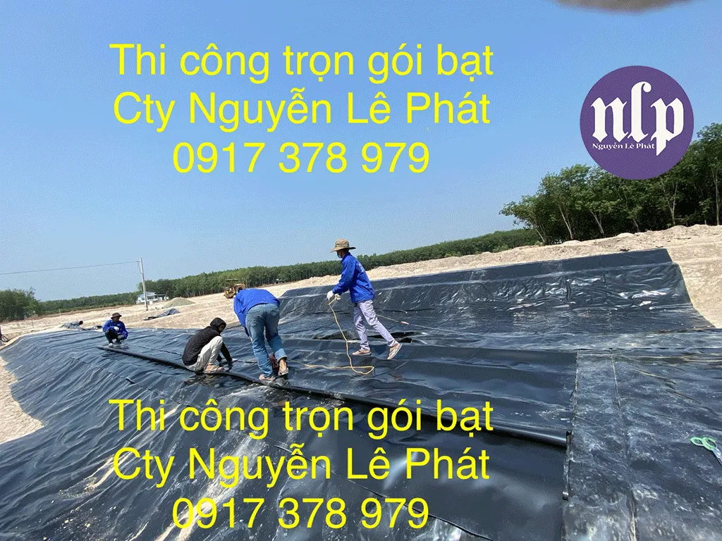 Thi công bạt lót bể cá HDPE
