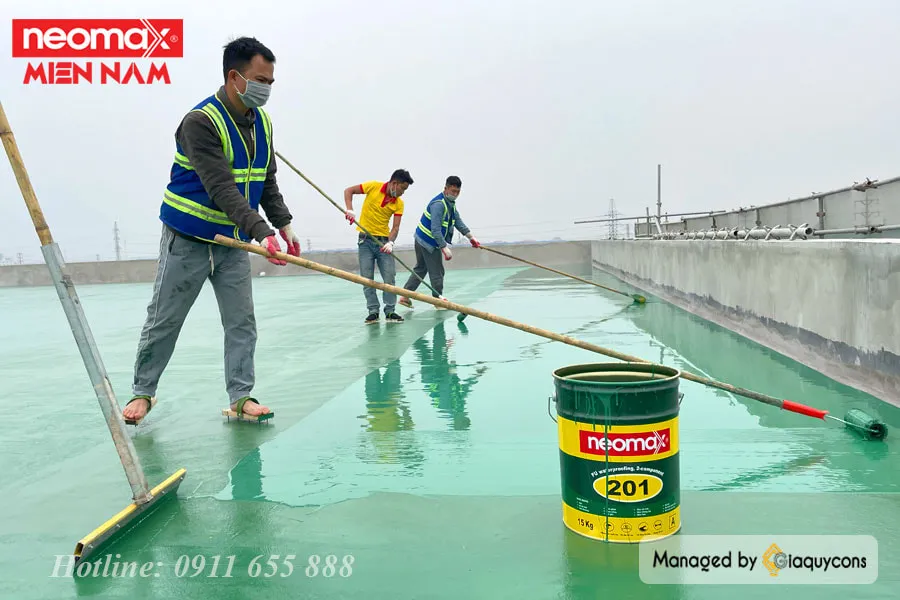 Thi công chống thấm sàn mái
