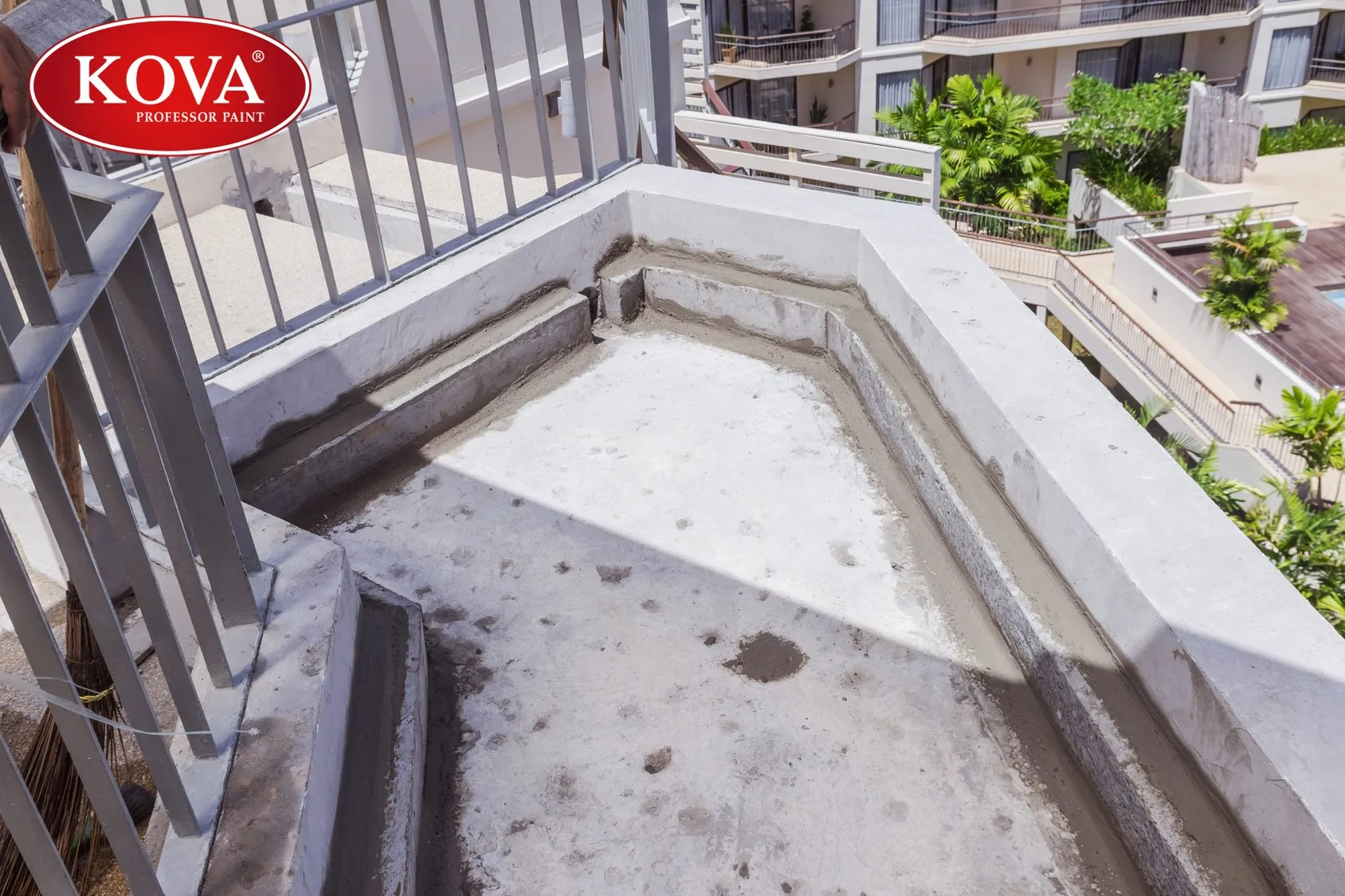 Thi công chống thấm sân thượng bằng Kova hiệu quả