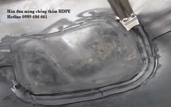 Thi công hàn kép màng chống thấm HDPE