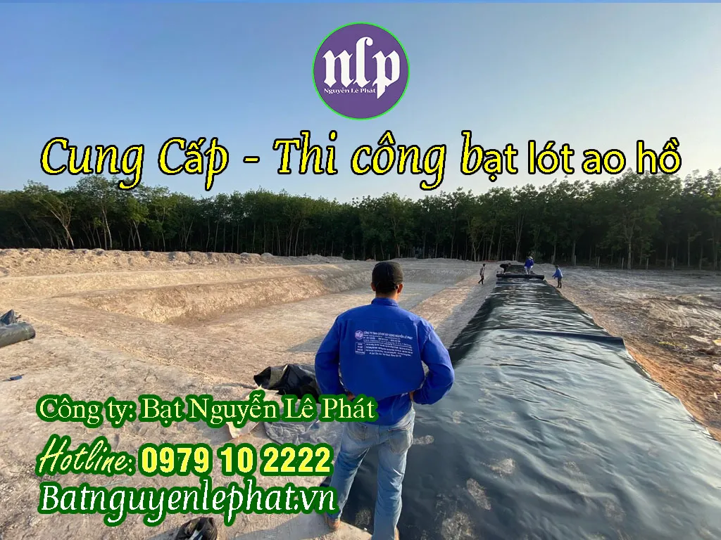 Thi công hàn trải bạt bằng HDPE lót hồ chứa nước