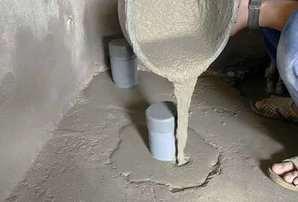 Thi công vữa rót Sika Grout 214-11 cho bệ máy