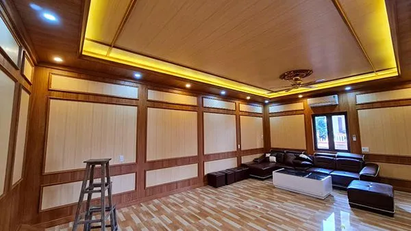 Thiết kế nội thất ốp tấm nhựa PVC đẹp, tạo điểm nhấn ấn tượng