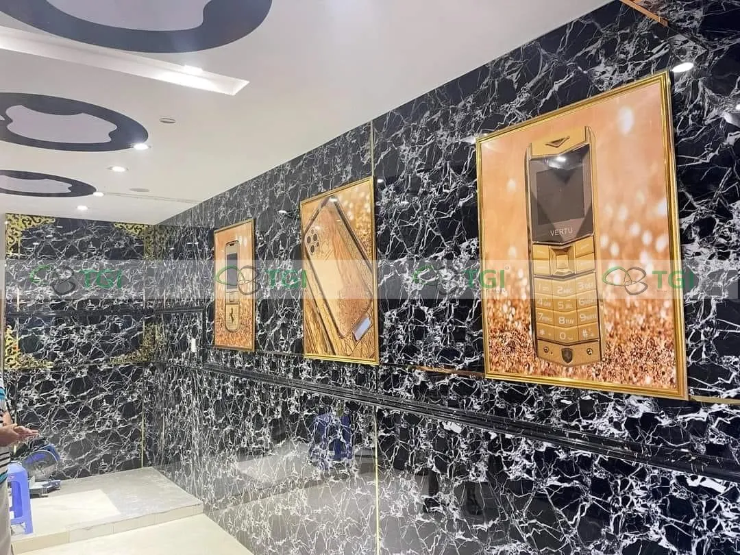 Thiết kế tấm gỗ vân đá ấn tượng