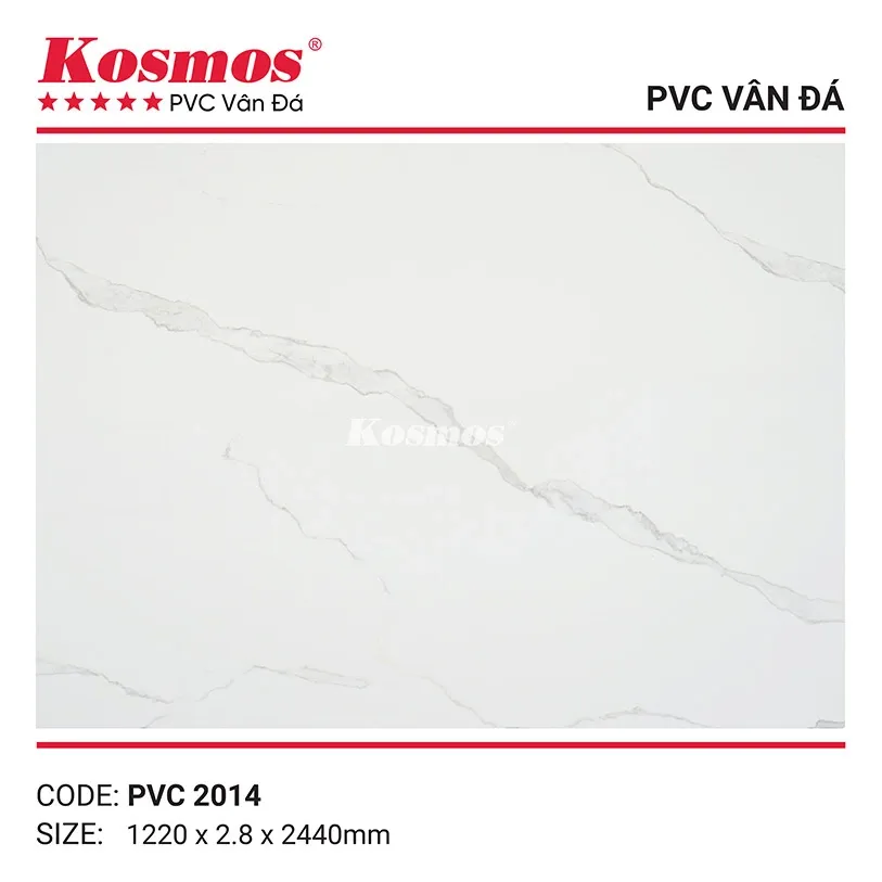 Thiết kế tấm nhựa PVC vân đá 2.8mm mã PVC2014 với họa tiết tinh xảo