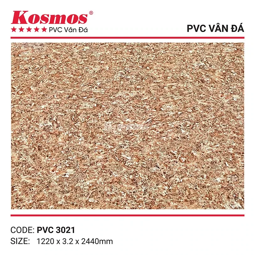 Thiết kế tấm nhựa PVC vân đá 3.2mm mã PVC3021 hiện đại