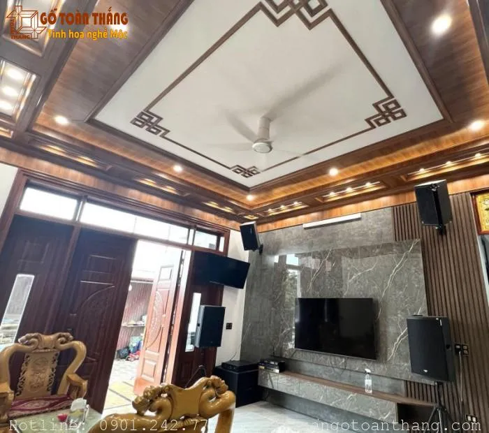 Thiết kế trần nhựa Nano đơn giản nhưng sang trọng