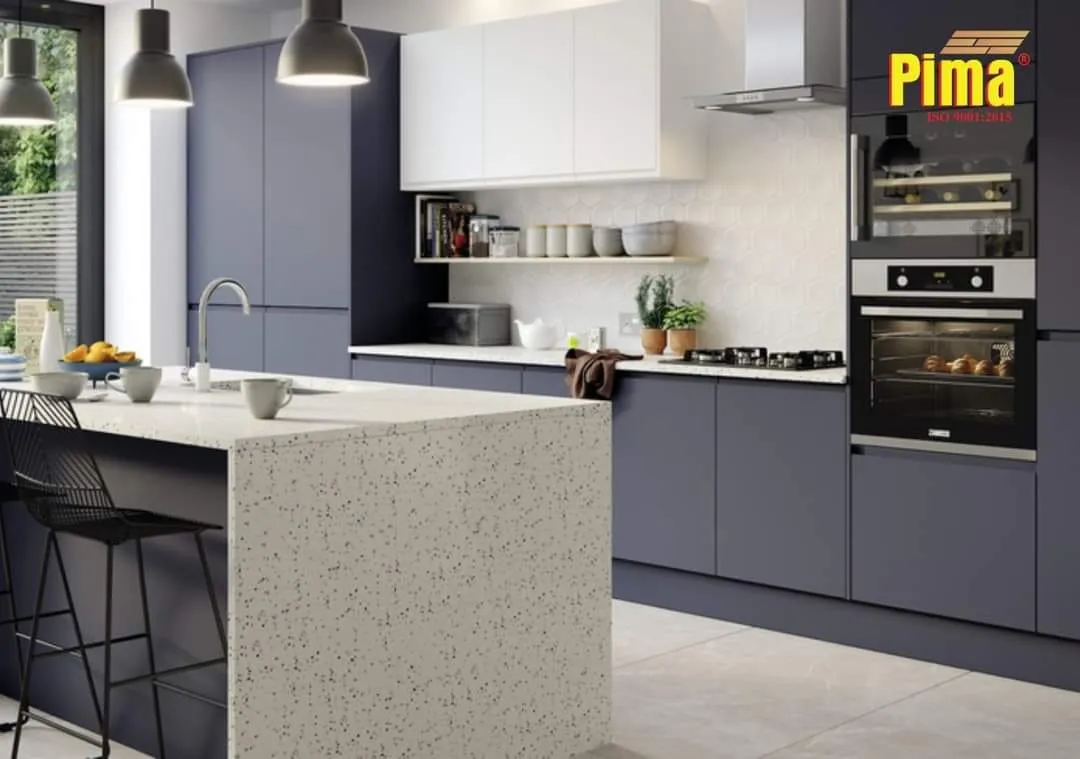 Thiết kế tủ kệ đa năng bằng ván pima trắng (W03) cho phòng ngủ