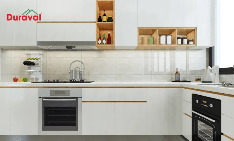 Thiết kế tủ nhựa chữ L mang đến vẻ đẹp hiện đại cho căn bếp