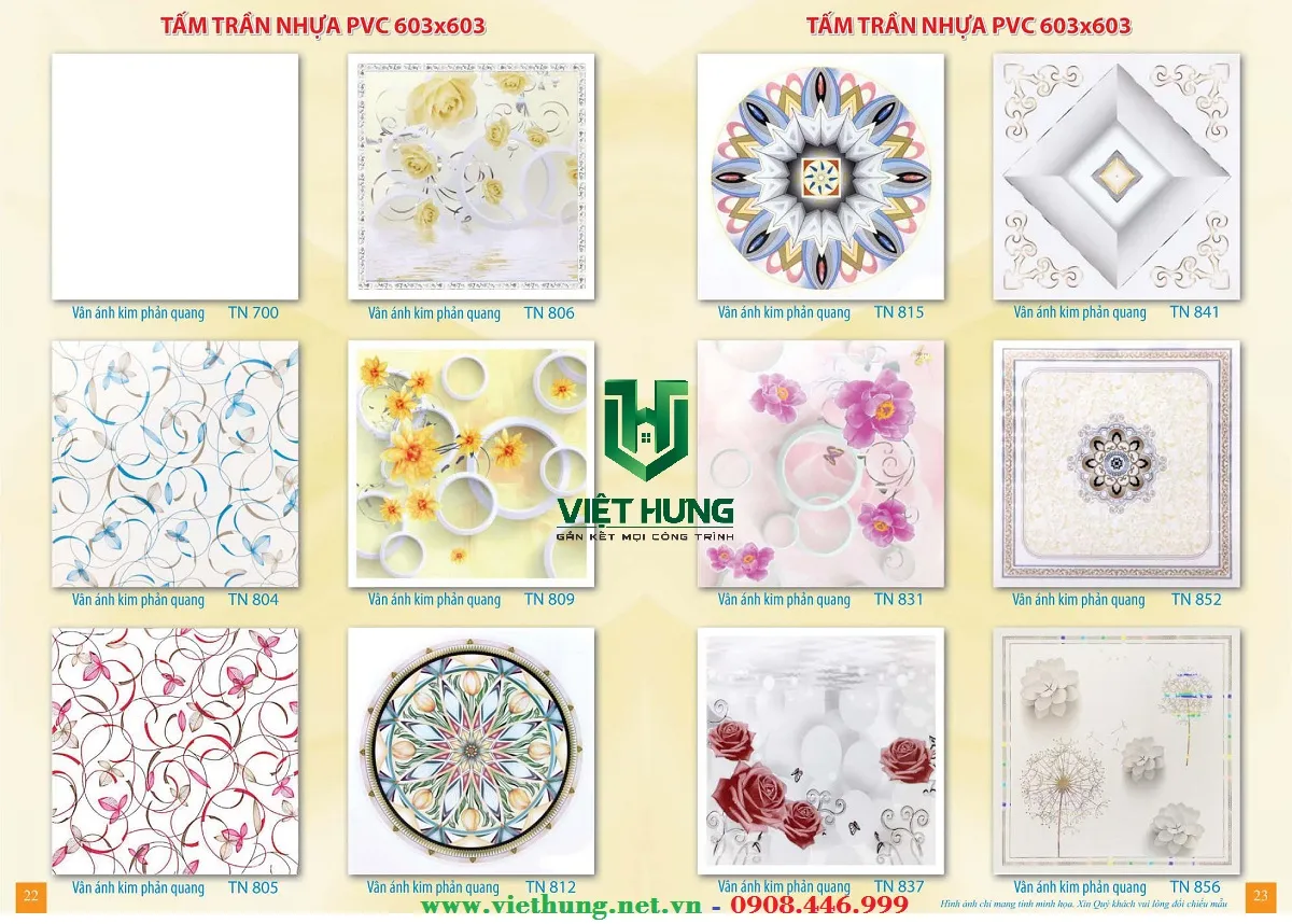 Tổng hợp các mẫu tấm trần nhựa thả 600x600 vân đá sang trọng