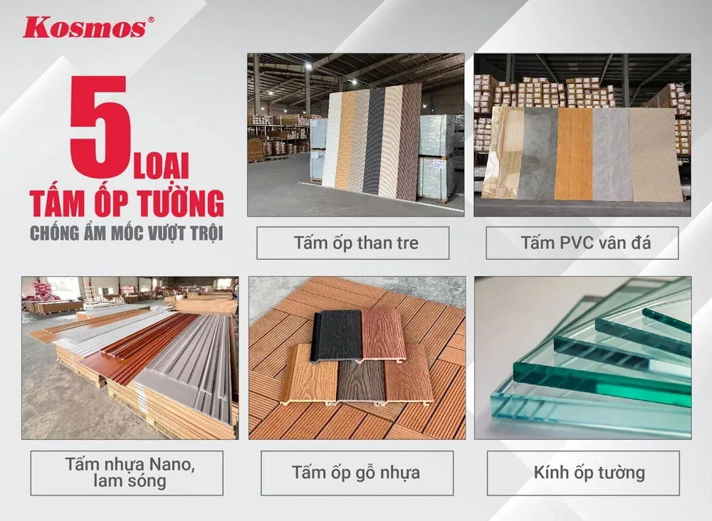 Tổng quan 5 loại vật liệu ốp tường chống thấm hiệu quả, bền đẹp
