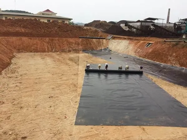 trải bạt chống thấm cho ao
