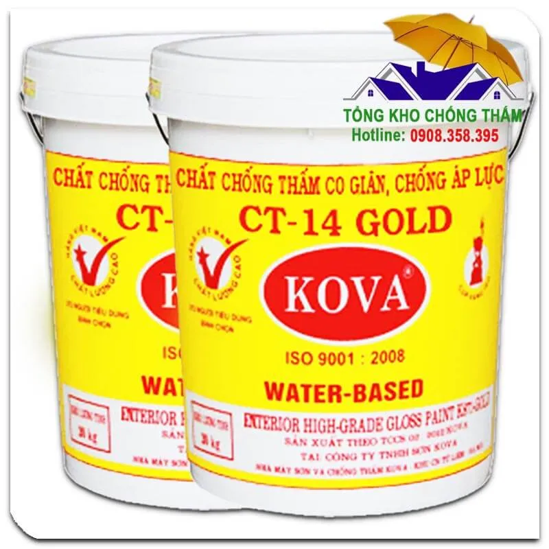 Trám trét khe nứt và mối nối bằng chất chống thấm Kova CT-14