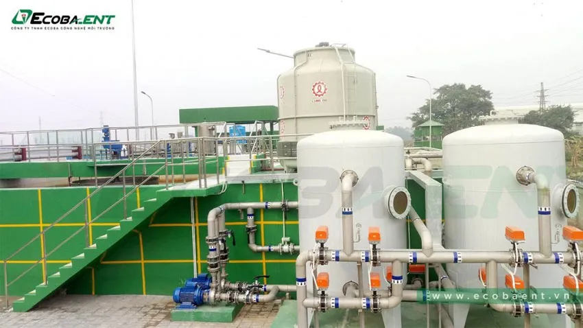 Trạm xử lý nước thải nhà máy tôn mạ màu Hòa Phát tại tỉnh Hưng Yên được thiết kế bởi Ecoba ENT