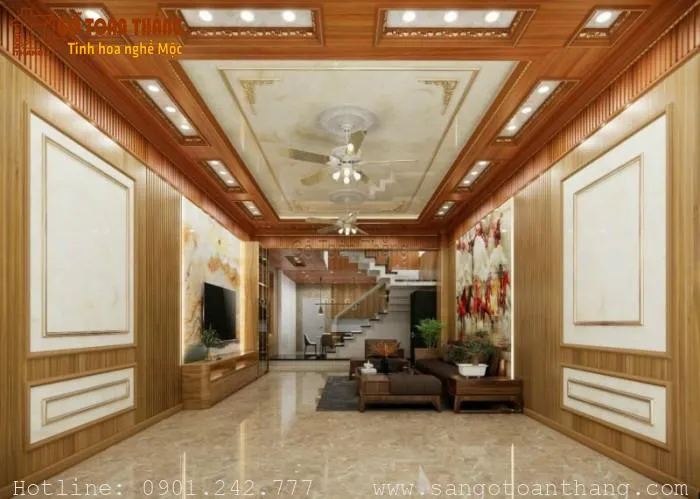 Trần nhựa Nano cho quán cà phê phong cách công nghiệp