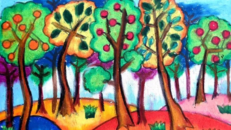 Tranh chủ đề bảo vệ rừng đầu nguồn