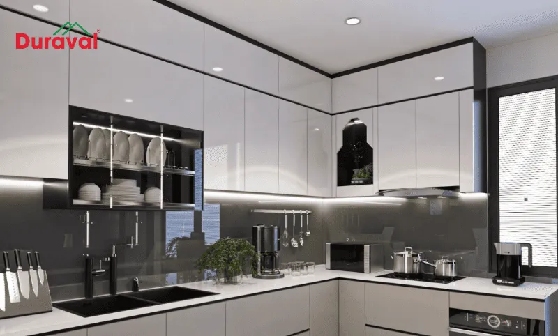 Tủ bếp nhựa chữ L