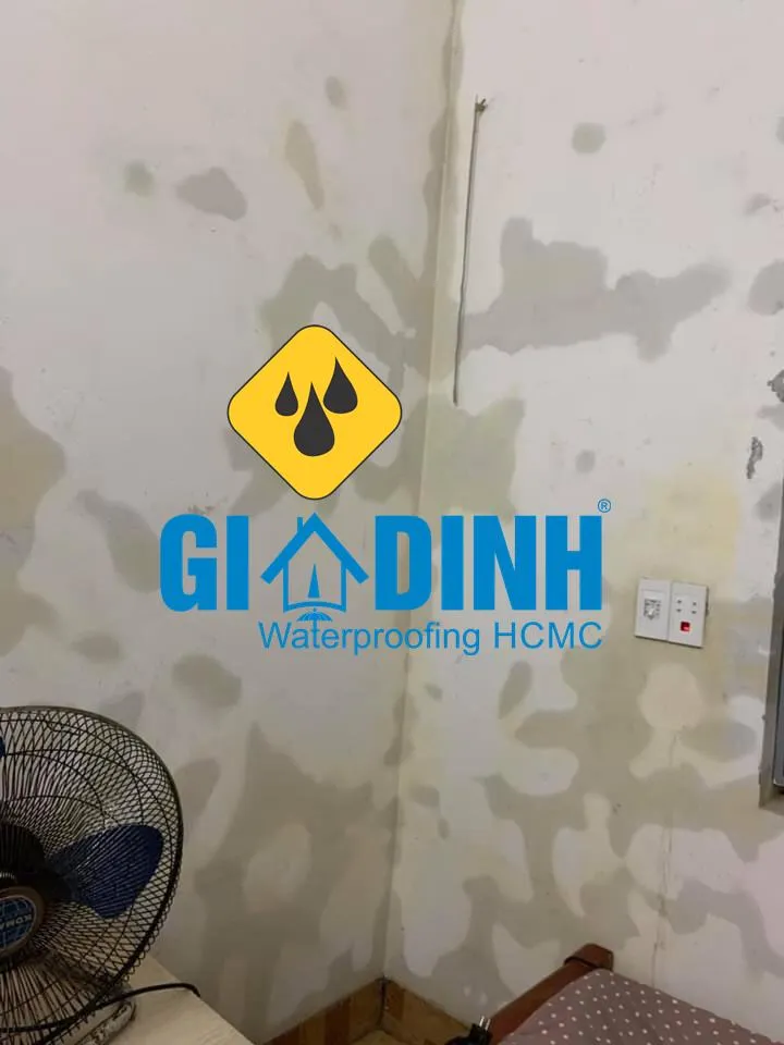 tường thấm do nứt chân chim